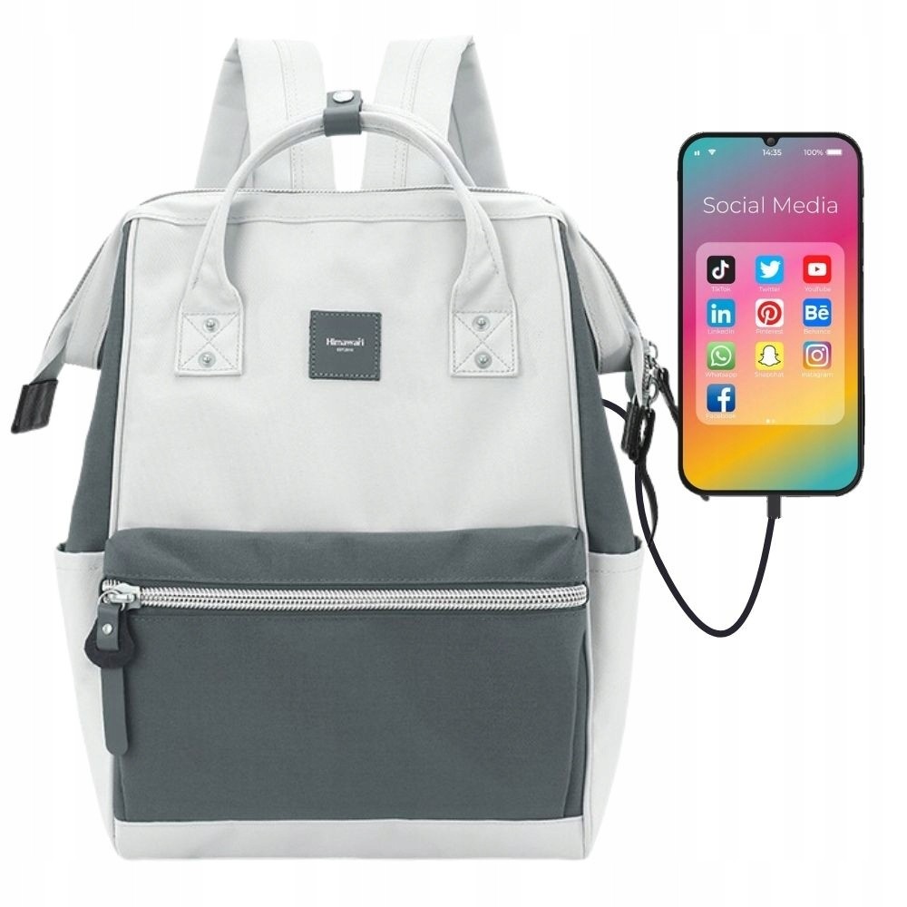 Mestský Dámsky Batoh Himawari® na Laptop s USB Portom - Vodeodolný a Multifunkčný